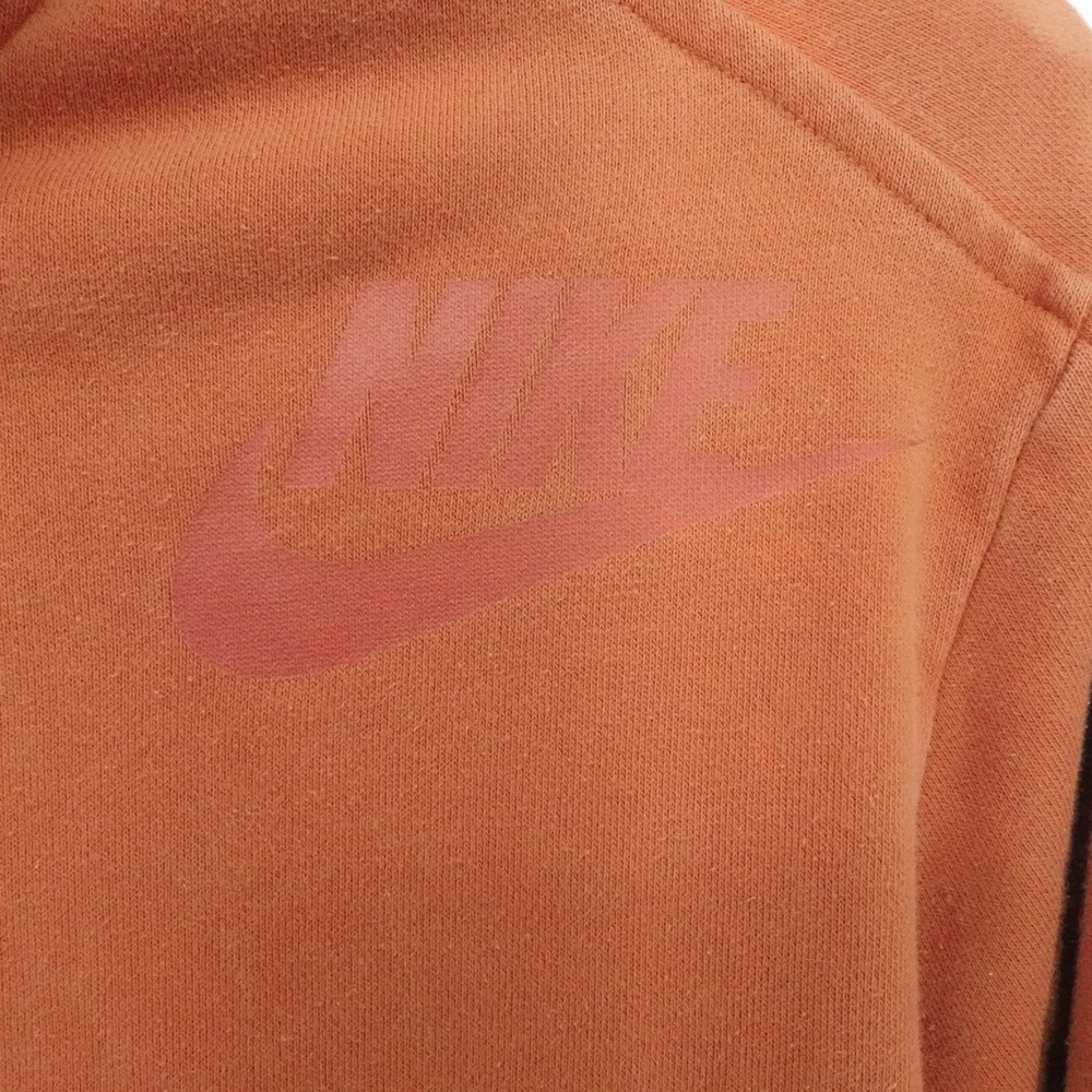 Nike Hoodie Mens M Burnt‎ Orange Full Zip Fleece Athletic Casual Ribbed Trim - Picture 7 of 10
